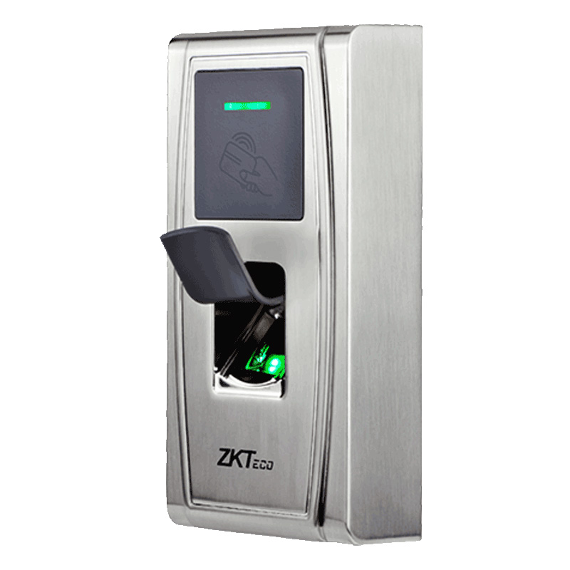 Terminal compacto ZKTeco MA300 con batería de respaldo y conectividad USB RS232